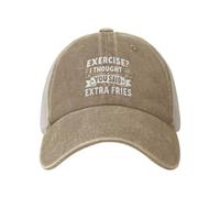 Casquette De Camionneur Exercice Je Pensais Que Tu Avais Dit des Frites Supplémentaires Classique Décontractée Casquettes De Baseball Unisexe Protection Solaire Cap pour Homme Golf Femme