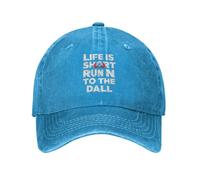 Casquette De Camionneur La Vie Est Courte, Court Jusqu'au Dall Retro Séchage Rapide Casquettes Réglable Chapeau pour Hommes pour Extérieur Été Homme
