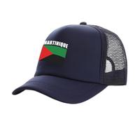 Casquette De Camionneur Martinique - Casquette De Baseball Unisexe pour Homme Et Femme, Chapeau De Soleil Patriotique, Style Hip-Hop, Réglable, Bleu Marine, Taille Unique