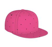 Casquette de camionneur plate pour femmes et hommes, réglable avec imprimé à pois roses, casquette de baseball plate snapback pour papa chapeaux pour hommes