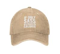 Casquette De Camionneur Si Seulement Sass Brûlait des Calories Respirant Protégeant du Soleil Casquettes Sport Décontractée Protection Solaire Cap pour Homme Femme Extérieur