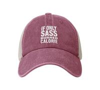 Casquette De Camionneur Si Seulement Sass Brûlait des Calories Séchage Rapide Respirant Casquettes De Baseball Vintage Chapeau pour Homme Femme Course À Pied