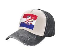 Casquette de Camionneur Style Streetwear Rétro Unisexe avec Drapeau National - Légère, pour Un Style Urbain et Décontracté, pour Tous Les Âges Black and White One Size