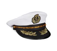 Casquette de capitaine polyester Casquette de marin Chapeau de carnaval unisexe