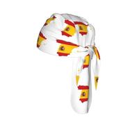 Casquette de cyclisme légère à séchage rapide Motif tête de mort Motif drapeau espagnol Taille unique