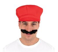 Casquette de plombier Mario rouge - Licence Mario - Accessoire de déguisement - Mixte - TU