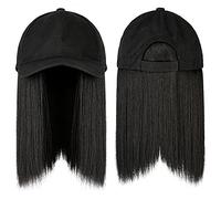 Casquette de Pluie Homme Imperméable Cheveux Attachés Perruque de Cheveux Chapeau de Baseball Long Droit Coiffure Bonnet de Cheveux Bleu Casquette à Visière Femme, a, taille unique