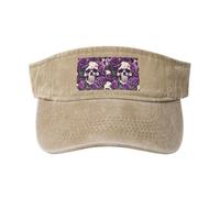 Casquette de protection solaire respirante pour femme Motif tête de mort Violet, naturel, Taille unique
