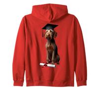 Casquette de remise de diplôme en forme de chien Vizsla à poil dur Sweat à Capuche