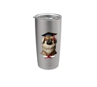 Casquette de remise de diplôme pour chien pékinois Gobelet isotherme en acier inoxydable double paroi