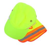Casquette de Sécurité Anti-UV Réfléchissante Verte avec Protège-Nuque | Nylon Léger, Taille Réglable Unisexe, Haute Visibilité, pour Sorties D'été de Longue Durée