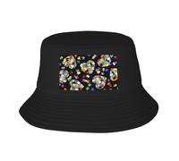 Casquette de sensibilisation à l'autisme, pièces de puzzle, imprimé cœur, pratique et élégante, chapeau de pêcheur pour adulte, chapeau cloche léger et respirant, noir