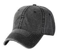 Casquette de Soleil à visière incurvée for Homme, Chapeau Sport en Denim, Grande tête, Casquette Baseball, Taille 56-60CM 60-65CM pour Grosses Têtes(Black,Head 55-60cm)