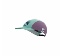 Casquette Compressport 5 Panel Light vert d'eau violet
