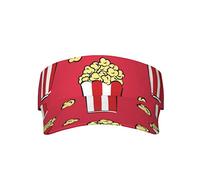 Casquette de sport imprimée popcorn, casquette de soleil réglable, casquette de baseball, de golf, de tennis, pour homme et femme, noir, taille unique, Noir, taille unique