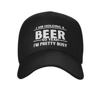 Casquette de Sport,Je tiens Une bière, Donc Oui, Je suis Assez occupé Chapeau de Soleil Confortable,Respirant Casquettes Sports pour Sport Activités Camping