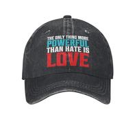 Casquette de Sport, La Seule Chose Plus puissante Que la Haine, C'est l'amour. Snapback Hat Respirant, Anti UV Casquette Trucker pour Activités Femme Camping