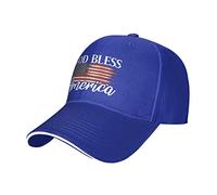 Casquette De Sport Que Dieu Bénisse L'Amérique Patriotique des États-Unis Snapback Hat Anti UV,Confortable Casquette De Camionneur pour Adulte Camping Running