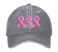 Casquette De Sport Rétro, Casquettes De Baseball Respirante Lavée, Casquette De Sport Rétro Classique, Adaptée Au Mois De Sensibilisation Au Cancer du Sein des Femmes, Activités De Plein Air