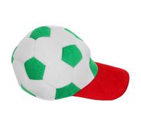 Casquette de Supporter Mexicain Football Forme Ballon, Velours, 55-59 CM | Ventilation Maximale, Haute Visibilité, pour Fête à Thème et Match, Taille 28x16x8,6cm