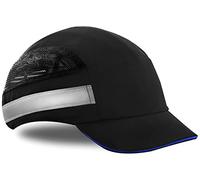 Casquette de Travail ACE Patera - Anti-heurt - visière Courte - avec éléments réfléchissants - légère et Respirante - en 812 - Noir/Bleu