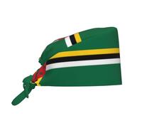 Casquette de travail avec motif drapeau du Commonwealth de la Dominique, réglable et utilisable comme casquette de chef, casquette de sport ou bonnet de douche Noir