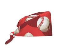 Casquette de travail rouge de baseball pour femmes et hommes, idéale pour le nettoyage et le travail. Confortable et ajustable, elle est dotée d'une bande anti-transpiration et d'une fermeture resp