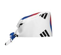 Casquette de travail unisexe imprimée du drapeau de la République de Corée, confortable et ajustable, noire.