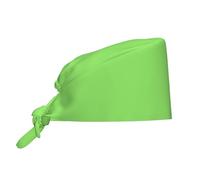 Casquette de travail vert clair uni avec bandeau anti-transpiration, bonnet de bloc opératoire ajustable à l'arrière, pour femmes et hommes