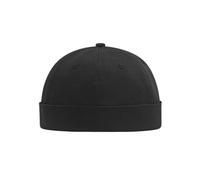 Casquette Docker XXL Brimless Hat Oversize Retro No Brim Chapeaux Grande Taille Snapback Bonnet, Noir , taille unique