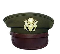 Casquette d'officier américain avec réplique du badge - Seconde Guerre mondiale Seconde Guerre mondiale, vert, 57 EU
