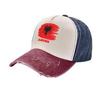 Casquette Drapeau De L'Albanie Casquette De Baseball Mode Casquette Trucker Réglable Hip Pop Casquette pour Camping, Homme, Running