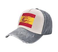 Casquette Drapeau National Espagnol, Casquette de Baseball Tendance, Ajustable, Respirante, Protection Solaire, pour Hommes et Femmes, Sports de Plein Air, Camping, Randonnée Gray One Size