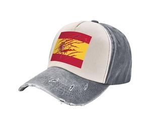 Casquette Drapeau National Espagnol, Casquette de Baseball Tendance, Ajustable, Respirante, Protection Solaire, pour Hommes et Femmes, Sports de Plein Air, Camping, Randonnée Gray One Size