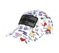 Casquette El Patron Blanche et Noire Strass Streetwear Colombia Medellin Baseball - Taille Unique - Blanc
