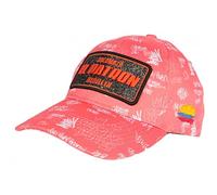 Casquette El Patron Corail et Noire Strass Look Streetwear Colombia Baseball - Taille Unique - Orange