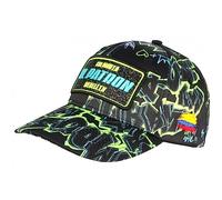 Casquette El Patron Jaune Fluo et Bleue Strass Streetwear Colombia - Taille Unique - Jaune