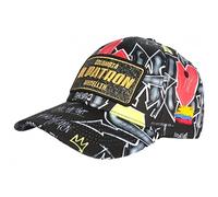 Casquette El Patron Noire et Dorée Strass Print Streetwear Colombia Baseball - Taille Unique - Noir