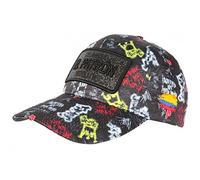 Casquette El Patron Noire et Rouge Strass Streetwear Colombia Baseball - Taille Unique - Noir