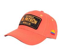 Casquette El Patron Orange Fluo Strass Noir Medellin Colombia Baseball - Mixte