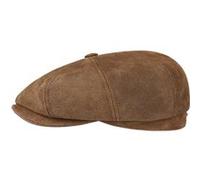 Casquette en Cuir Hatteras Burney by Stetson marron M (56-57 cm)
