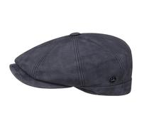 Casquette en Cuir Nappa Wax bleu 55 cm