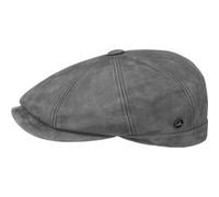 Casquette en Cuir Nappa Wax by Lierys gris 63 cm