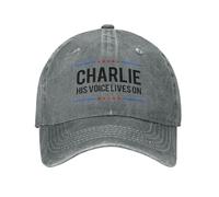 Casquette en Jean Charlie Kirk avec la Foi Patriotique et sa Voix Qui perdure