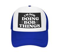 Casquette en Maille « Je suis Bob » - Fait des Choses Bob - pour Homme et Femme - Casquette de Camionneur - Cadeaux - Casquette de Baseball Noire