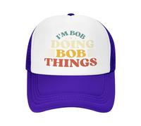 Casquette en Maille « Je suis Bob » - Fait des Choses Bob - pour Homme et Femme - Casquette de Camionneur - Cadeaux - Casquette de Baseball Noire
