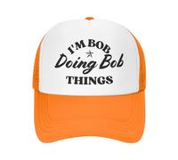 Casquette en Maille « Je suis Bob » - Fait des Choses Bob - pour Homme et Femme - Casquette de Camionneur - Cadeaux - Casquette de Baseball Noire