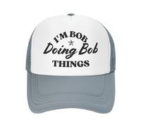 Casquette en Maille « Je suis Bob » - Fait des Choses Bob - pour Homme et Femme - Casquette de Camionneur - Cadeaux - Casquette de Baseball Noire