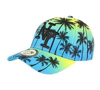 Casquette Enfant Bleue et Jaune Palmiers Fashion Baseball NY Sunrise 7 a 12 Ans - Taille Unique - Bleu