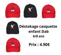 Casquette Enfant Dab En Noir Et Rouge Taille 6/8 Ans (Taille Taille Unique,Couleur Noir)